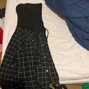 Flannel style jacket with hood. Size L